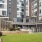 Large courtyard with grassy area 