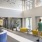 Spacious and well lit lobby with modern accents 